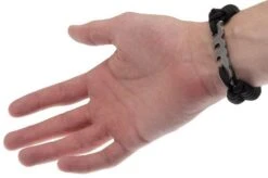 Fish Bone, Paracord Bracelet With Fish Bone To Hold It Together, Titanium -The Adventure Kit FBF PB TI 04 fish bone armband titaniuim fbf pb ti 04