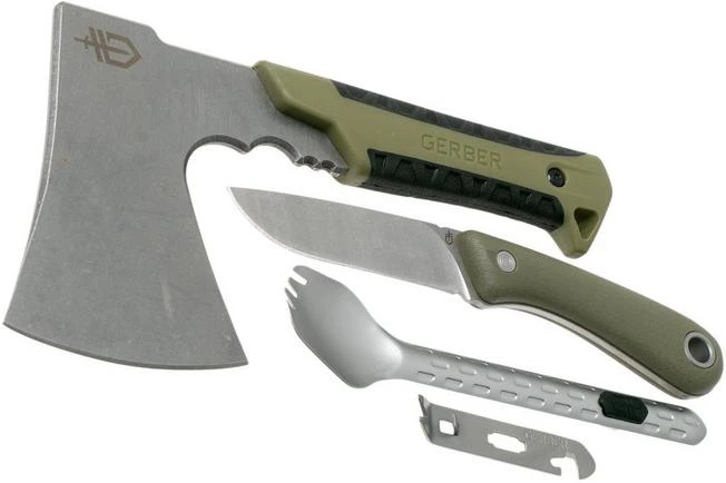 Gerber Pack Hatchet, Spine Fixed Knife & Devour Spork Box EFS 2 Gerber Pack Hatchet, Spine Fixed Knife & Devour Spork Box EFS - Image 2