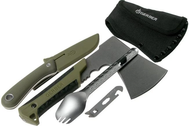 Gerber Pack Hatchet, Spine Fixed Knife & Devour Spork Box EFS 3 Gerber Pack Hatchet, Spine Fixed Knife & Devour Spork Box EFS - Image 3