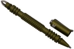 Rick Hinderer Spiral Investigator Pen, Aluminum, Stonewash Matte OD Green, Tactical Pen -The Adventure Kit HRK INVP S AL MG 03 hinderer