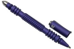 Rick Hinderer Spiral Investigator Pen, Aluminum, Matte Purple, Tactical Pen -The Adventure Kit HRK INVP S AL MPU 03 hinderer