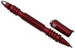 Rick Hinderer Spiral Investigator Pen, Aluminum, Matte Red, Tactical Pen -The Adventure Kit HRK INVP S AL MR 03 hinderer