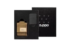 Zippo Tactical Brown Pouch And Black Crackle Windproof 49401-000002, Lighter Gift Set