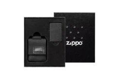Zippo Tactical Black Pouch And Black Crackle Windproof 49402-000002, Lighter Gift Set